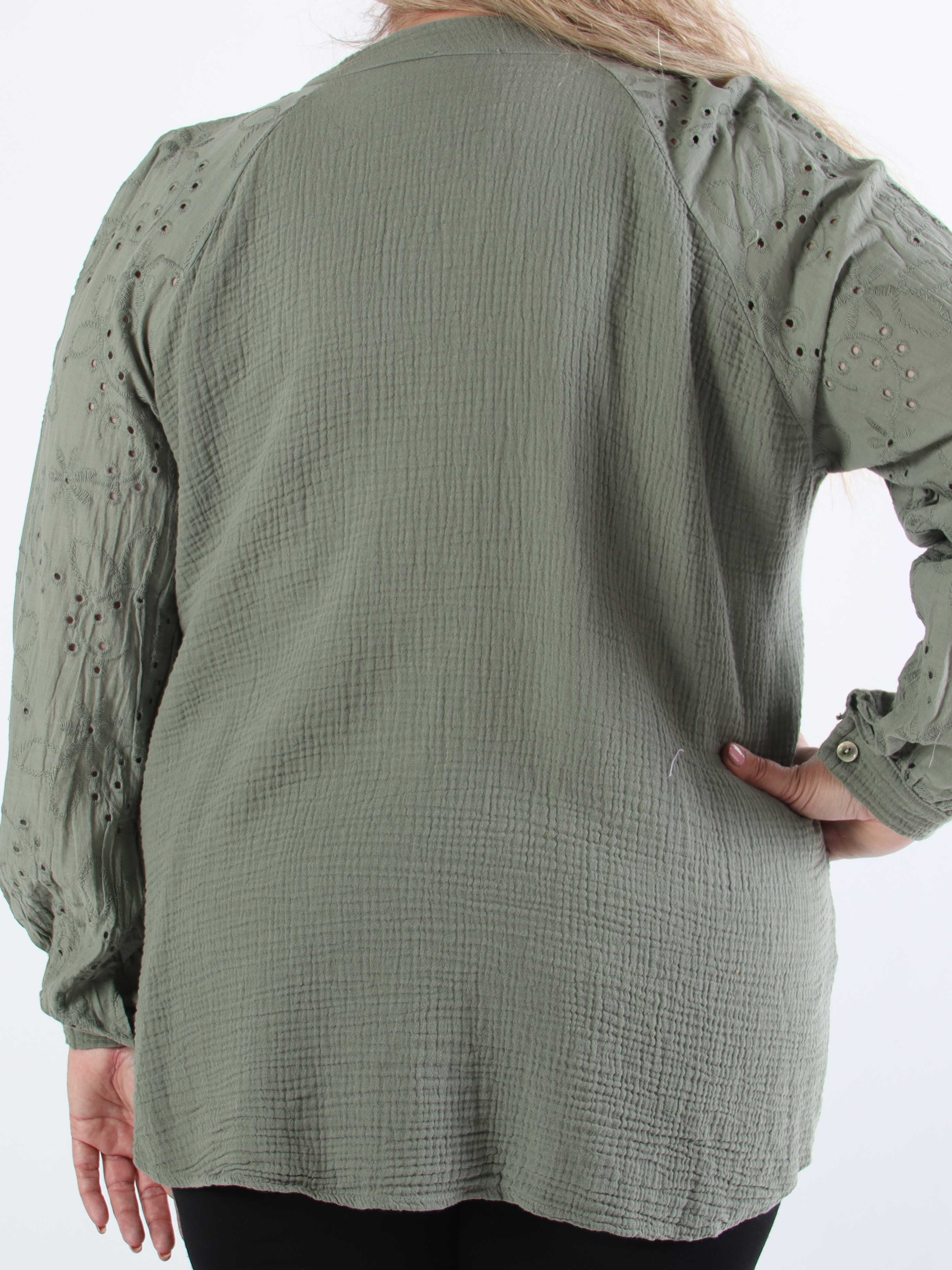 Sandrini - Blød bomuldsskjorte i plus size